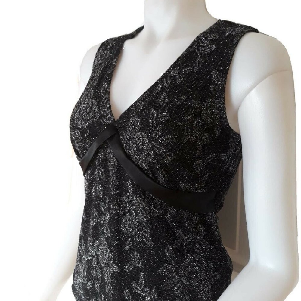 3/$15💜 Womens Size S Sparkle Black ABG Top